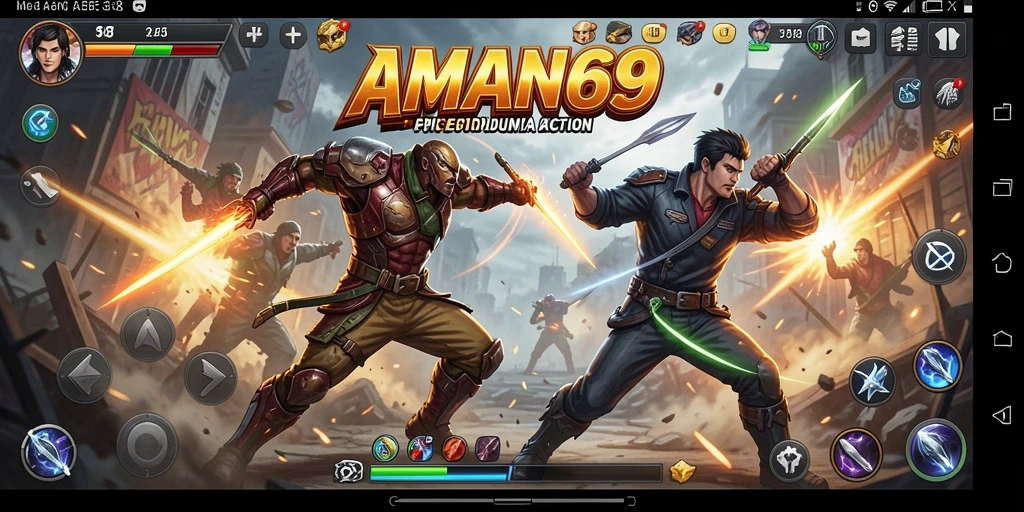 Tangkapan layar AMAN69 menampilkan aksi gameplay yang seru dan mendebarkan.