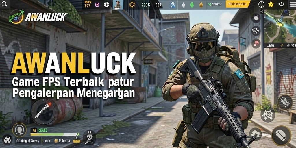 Tampilan gameplay <strong>AWANLUCK</strong> dengan aksi menegangkan di lapangan.
