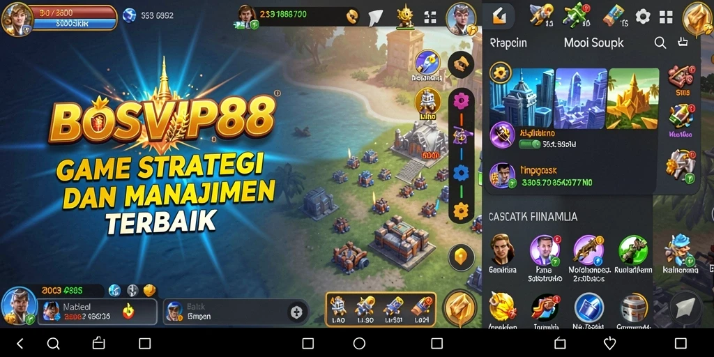 Tampilan gameplay menarik dari BOSVIP88 dengan elemen strategi.