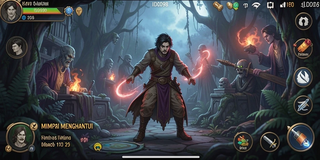 Screenshot gameplay ID098 yang menampilkan momen menegangkan dan kengerian.
