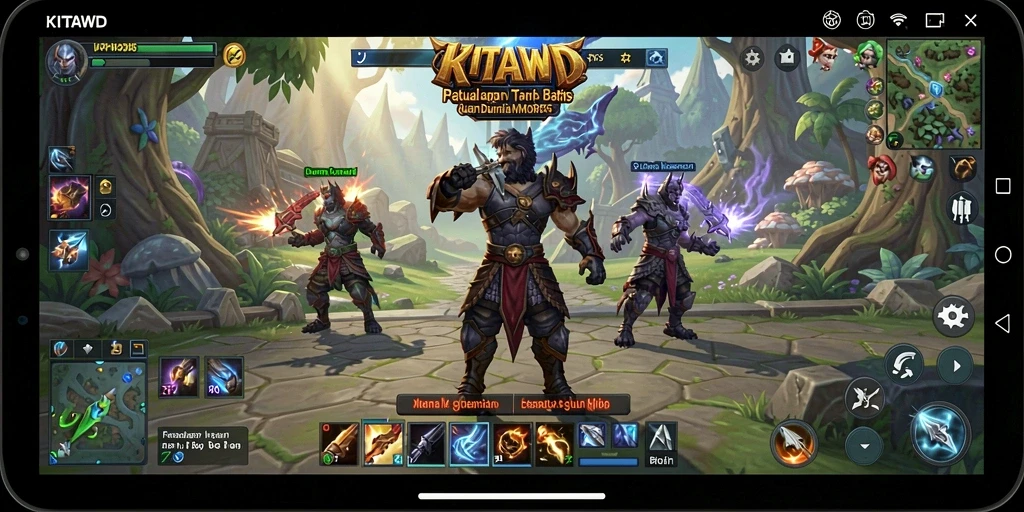 Gameplay seru KITAWD dalam dunia MMORPG yang luas.