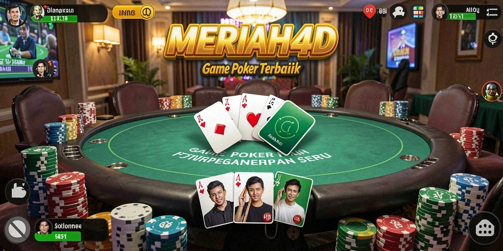 Screenshot utama MERIAH4D menampilkan aksi seru dalam permainan Poker.