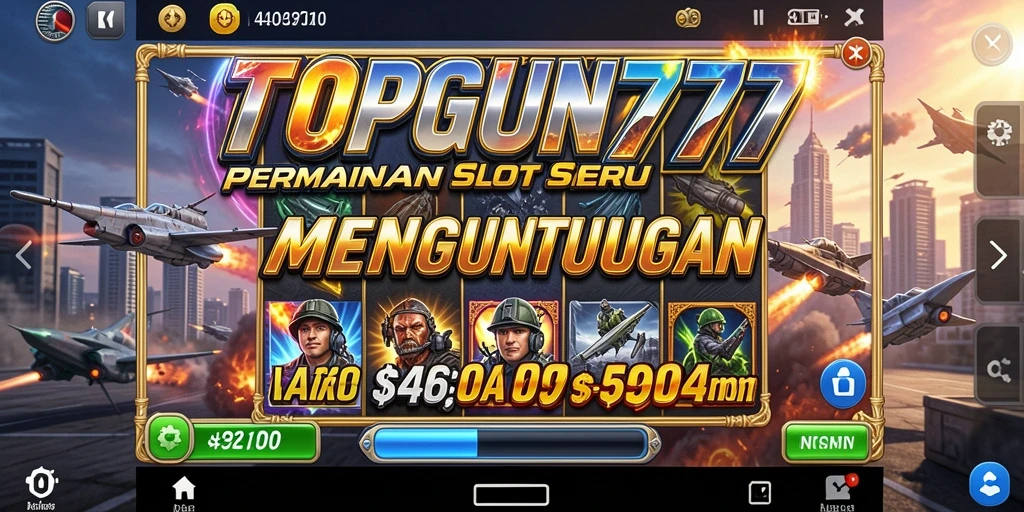 Tangkapan layar gameplay TOPGUN77 menampilkan keseruan permainan Slot yang dinamis.