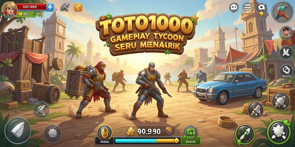 Tampilan gameplay TOTO1000 menampilkan dinamika dunia Tycoon yang menarik.